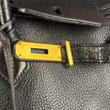 Hermes Black Togo Leather Birkin 40 Handbag Gold 1998