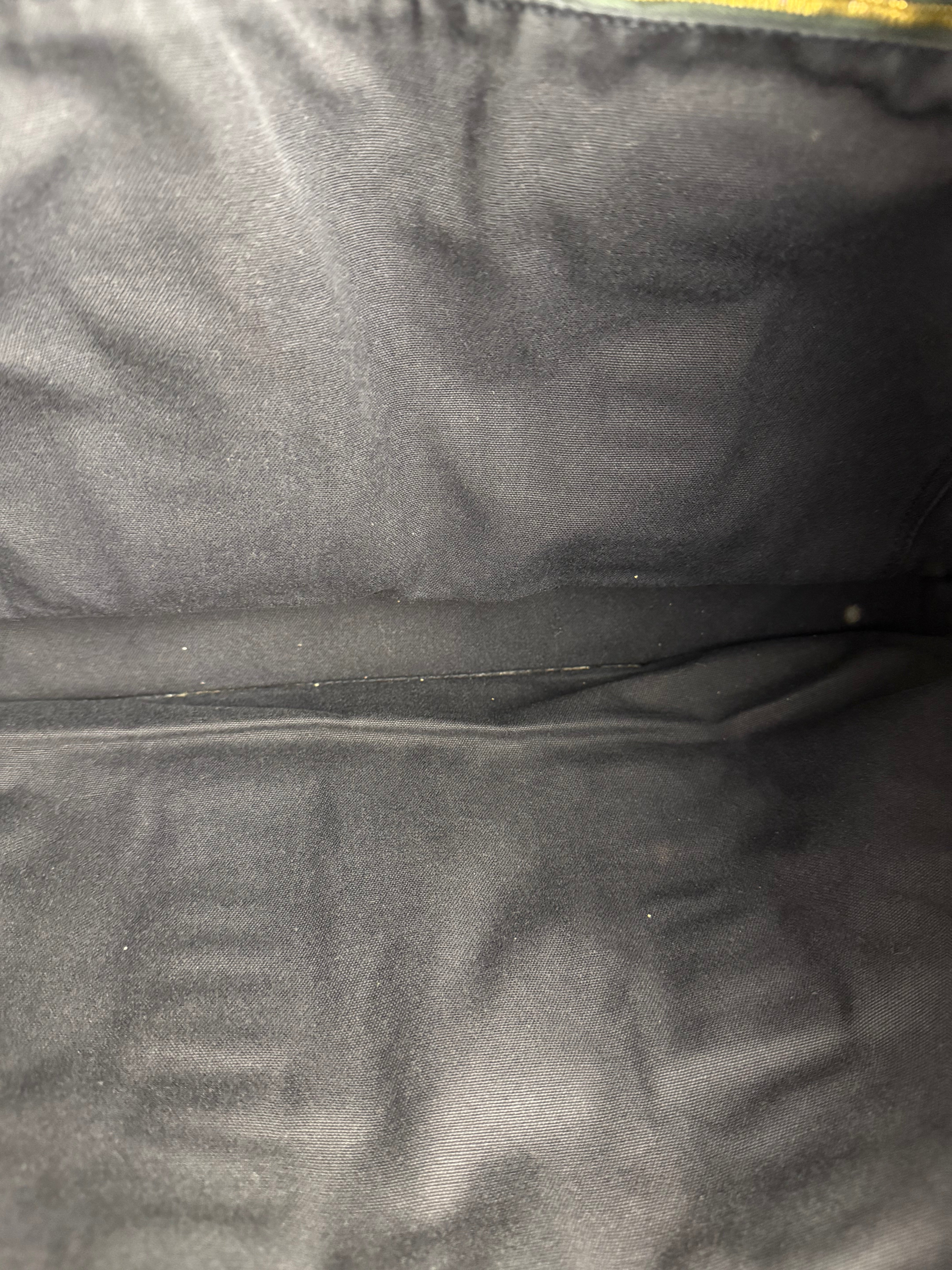 Hermes Vintage Large Navy Canvas Tote