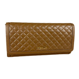 Prada Brown Quilted Leather Long Wallet