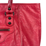 Balenciaga Red Leather Le City Tote