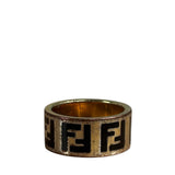 Fendi Gold/Black Monogram Forever Ring