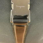 Ferragamo Vintage Black Leather Lined Shoulder Tote