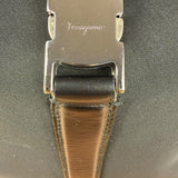 Ferragamo Vintage Black Leather Lined Shoulder Tote