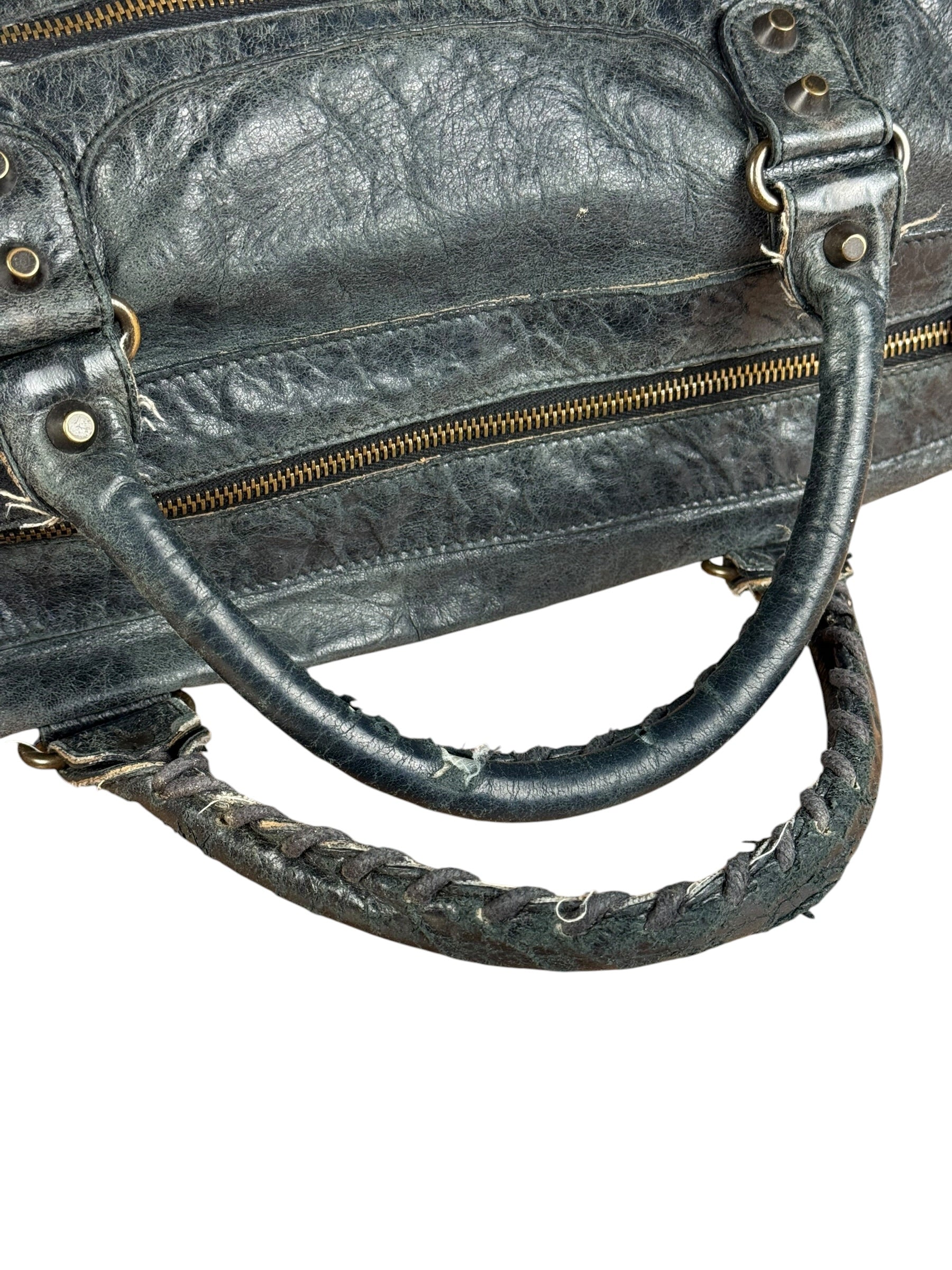 Balenciaga Vintage Dark Blue Leather Classic City Bag