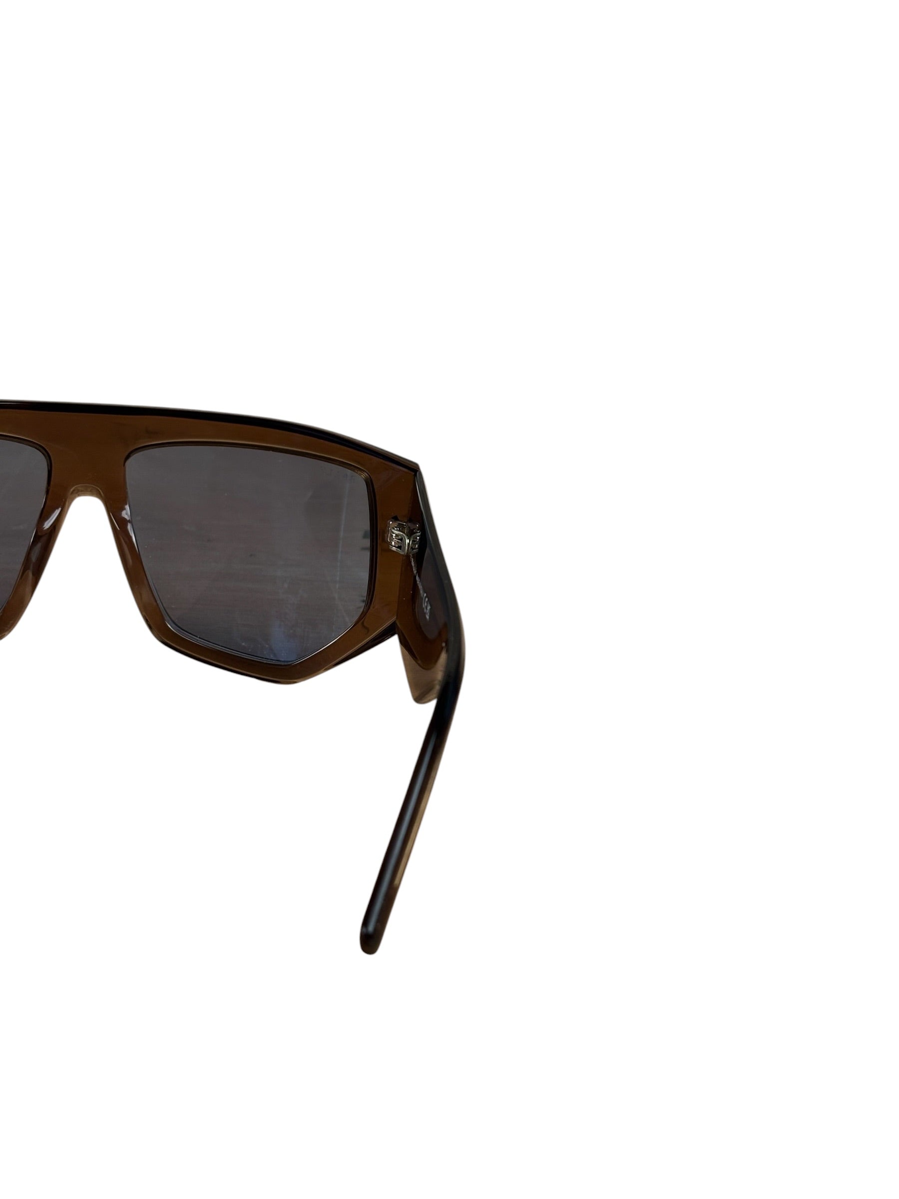 Bally 60mm Blue Lenses Geometric Sunglasses