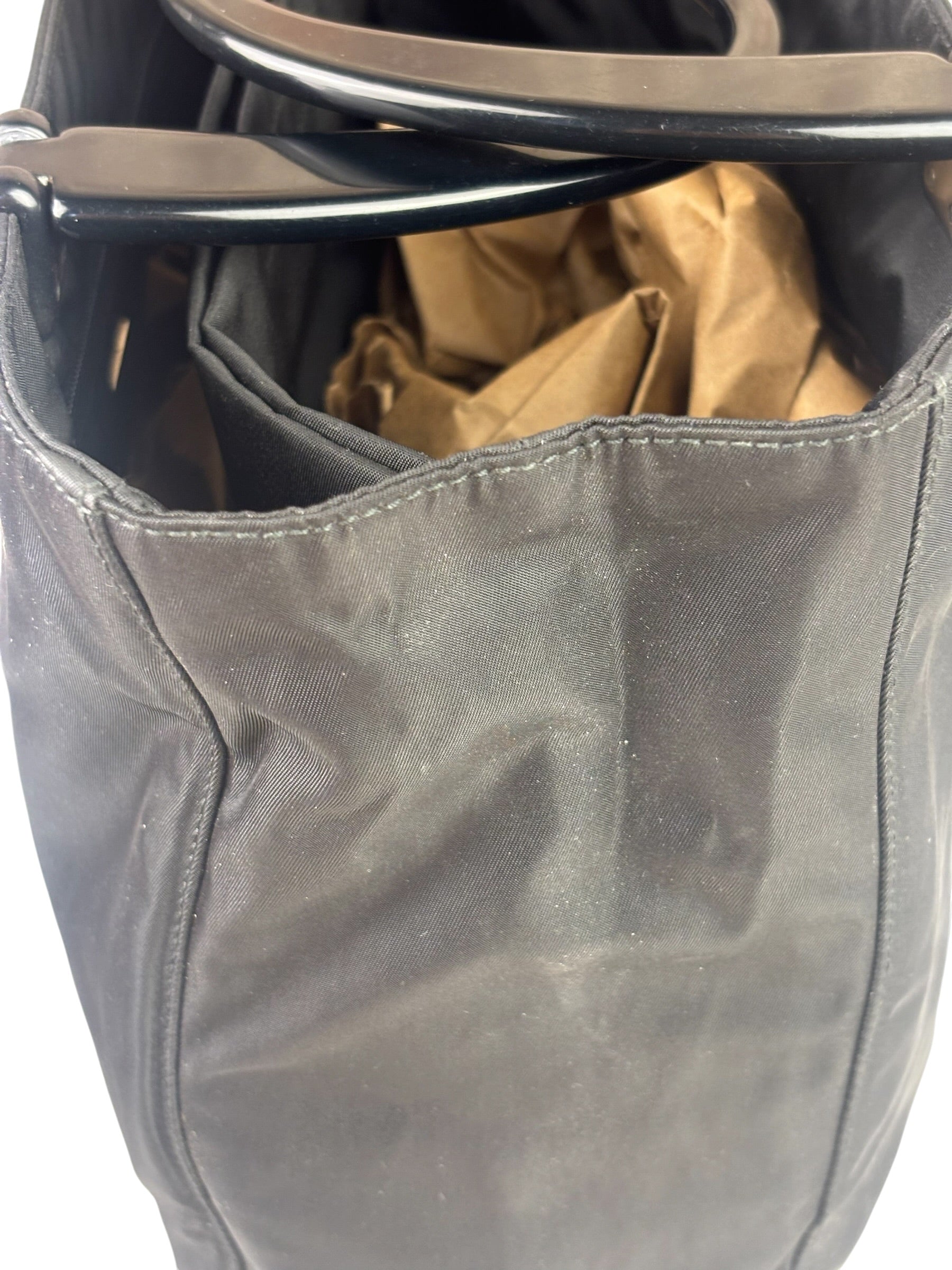 Prada Vintage Black Tessuto Nylon Tote