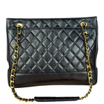 Chanel Black Lambskin Shopper Tote 90s