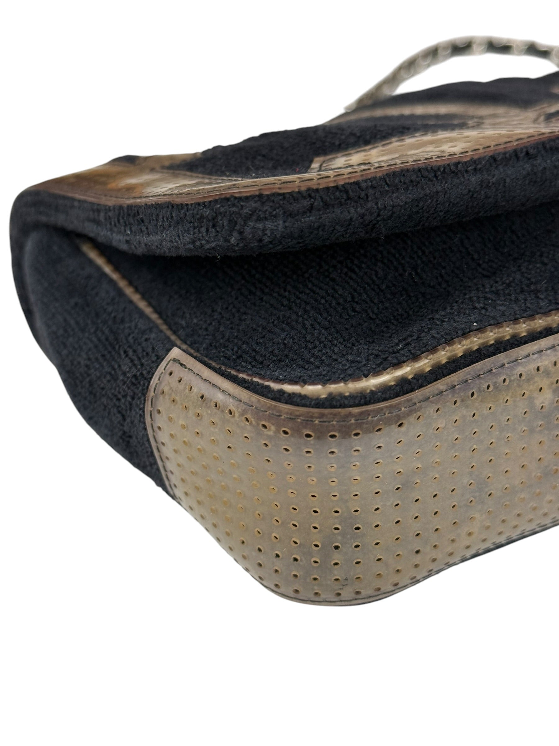 Chanel Sport Line Terrycloth Black Flap Bag 2008