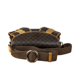 Celine Vintage Leather Macadam Double Pocket Shoulder Bag