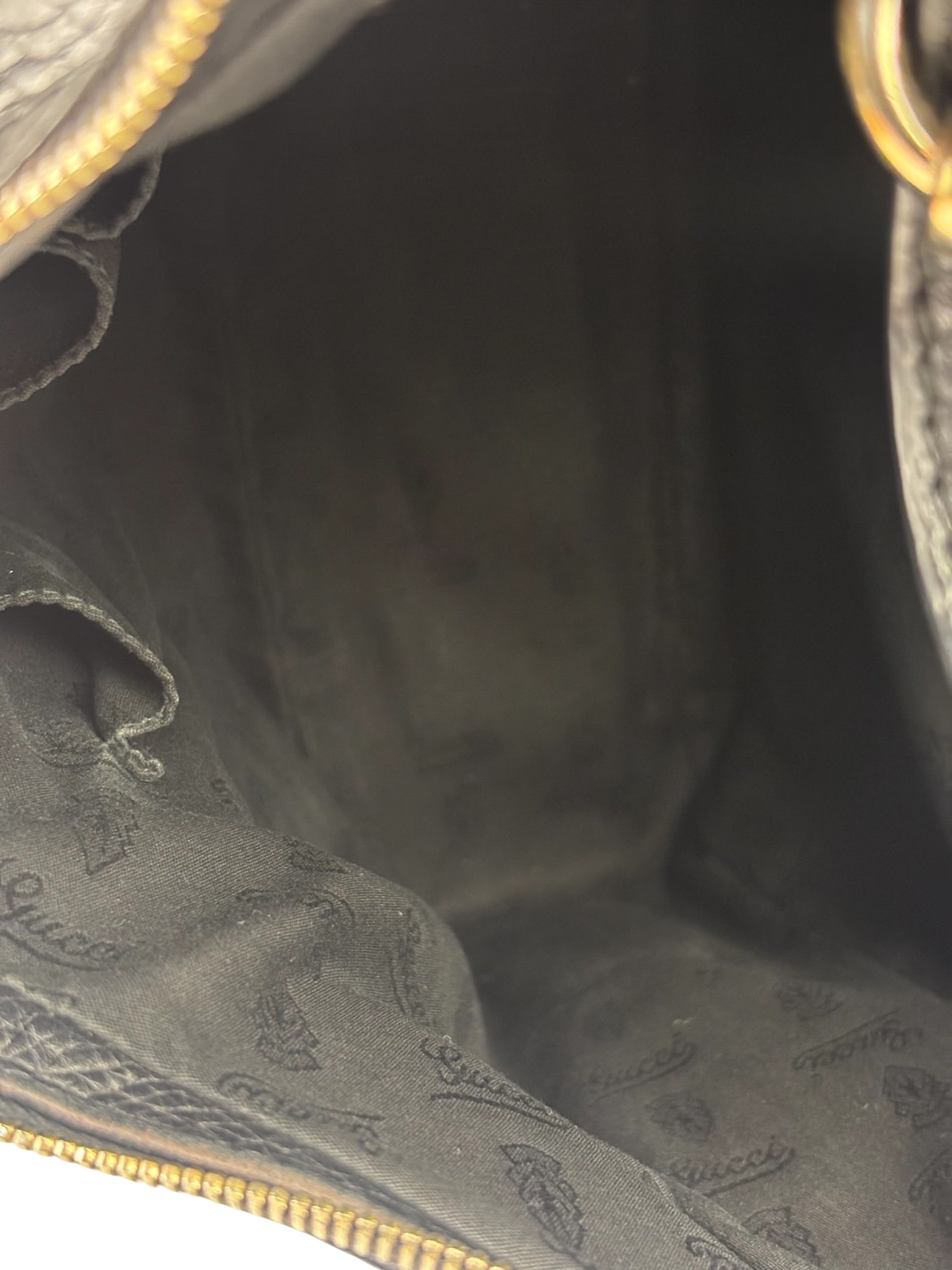 Gucci Black Leather Heritage Horsebit Hobo Bag