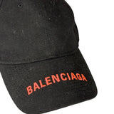 Balenciaga Black Neon Pink Logo Cap