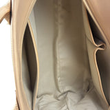 Burberry Multi-Color Leather Trim Striped Canvas Tote Bag