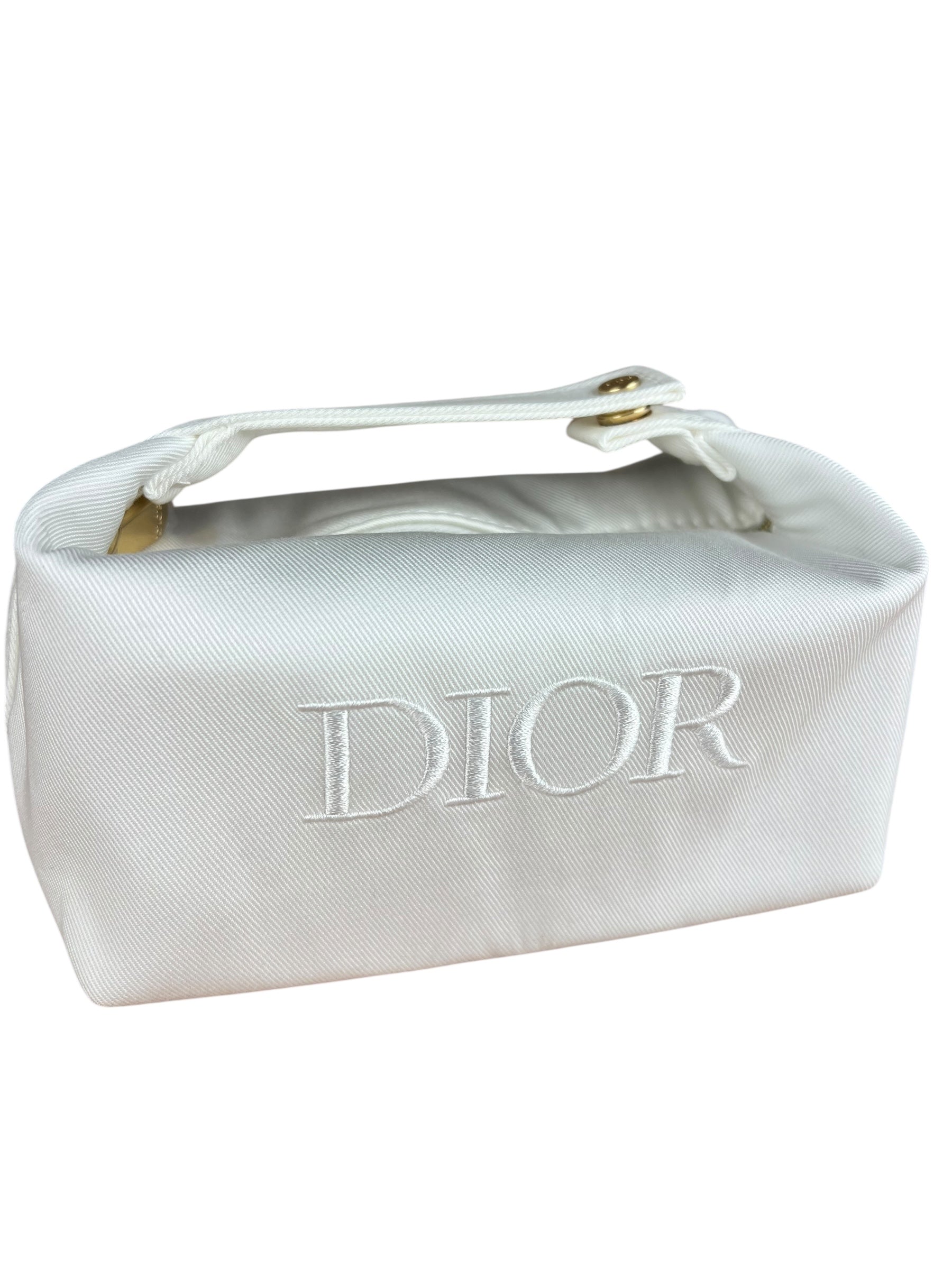 Dior Beauty White Canvas Mini Pouch