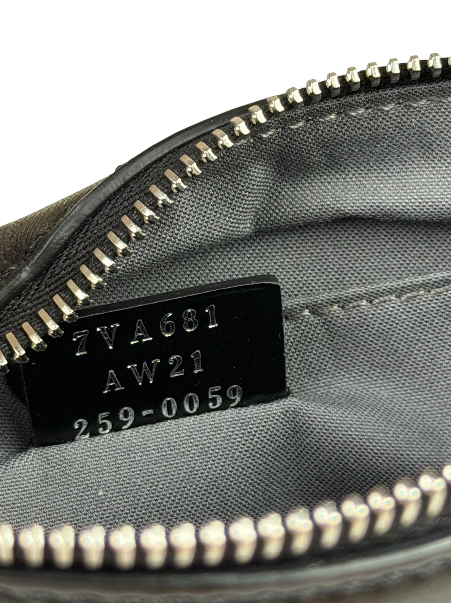 Fendi Roma Black Calf Leather Pochette Crossbody