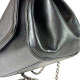 Chanel Black Leather Mademoiselle Accordion Flap Bag 2000