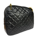 Chanel Black Quilted Lambskin Camera Bag 1989