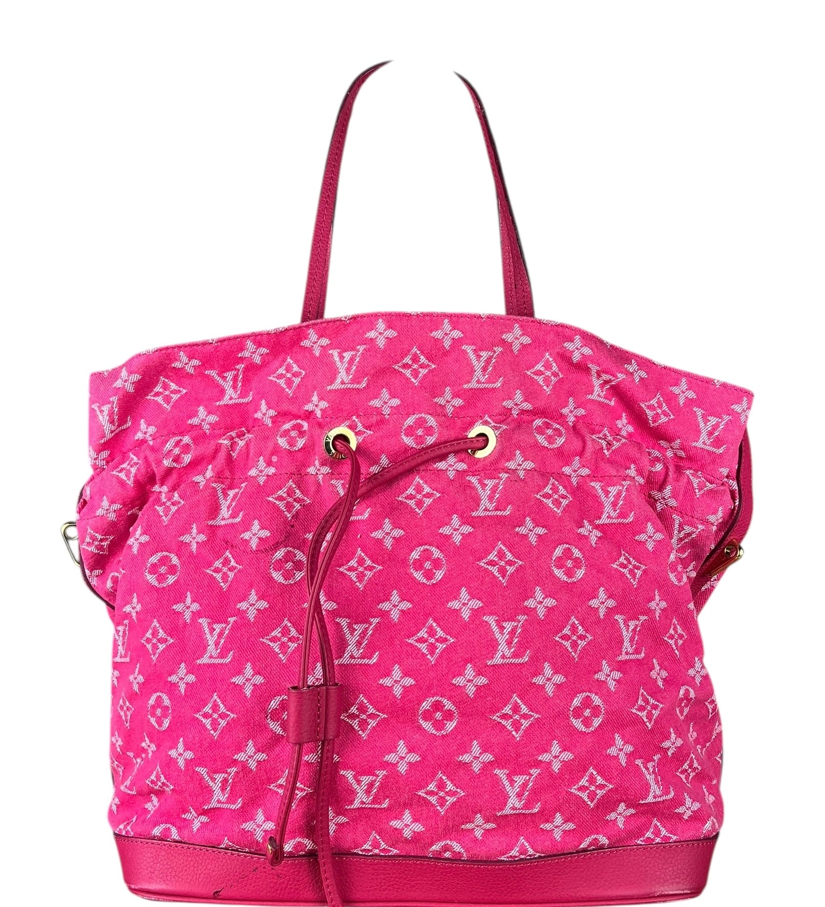 Louis Vuitton Monogram Denim Noefull MM Tote Pink