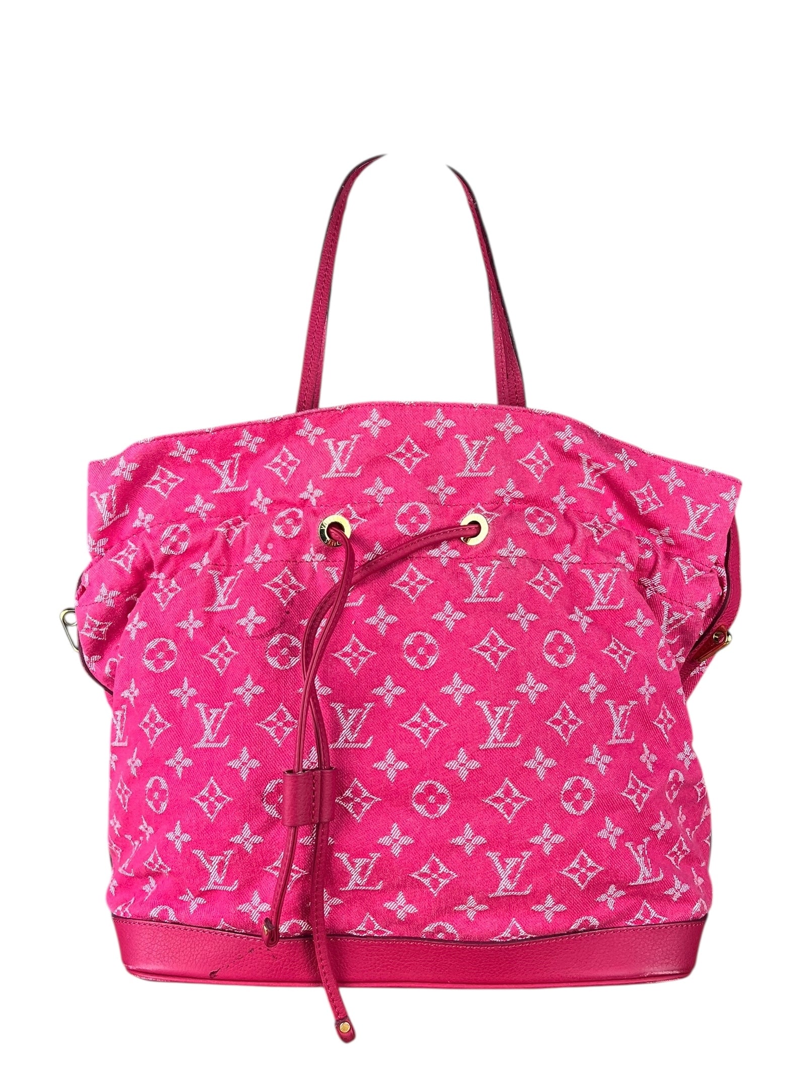Louis Vuitton Monogram Denim Noefull MM Tote Pink