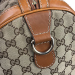 Gucci Beige/Brown GG Web Boston Two-Way Bag