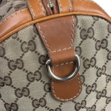 Gucci Beige/Brown GG Web Boston Two-Way Bag