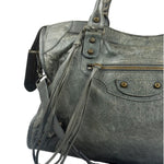 Balenciaga Grey Leather Medium Le City Shoulder Bag