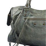 Balenciaga Grey Leather Medium Le City Shoulder Bag