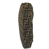 Fendi Brown Leather Trim Baguette