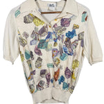 Hermes Silk Patterned Button-Up Polo Shirt