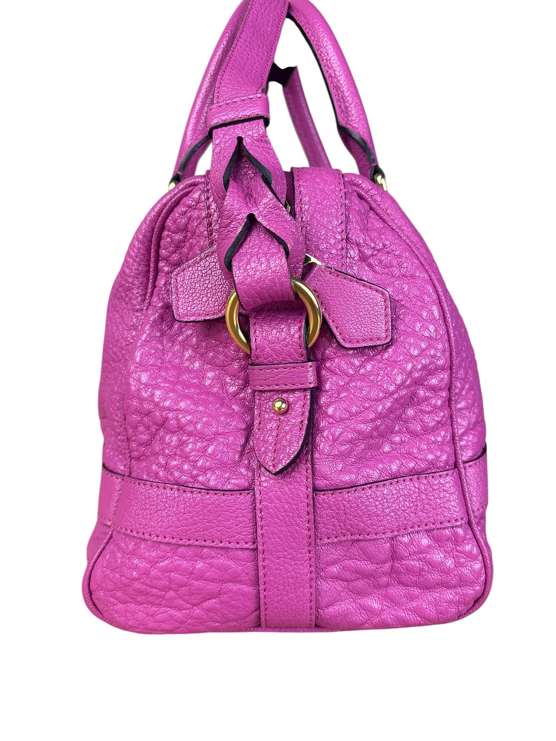 Loewe Vintage Pink Pebbled Leather Mini Boston Bag