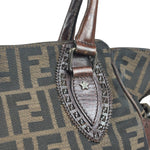 Fendi Leather Trim Zucca Canvas Du Jour Tote Bag