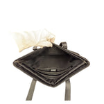 Fendi Vintage Black Nylon Leather Trim FF Roll Tote Bag