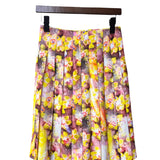 Prada Pleated Floral Long Skirt