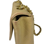 Chanel Vintage Beige Clair Quilted Leather Classic Flap Bag 2004