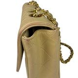 Chanel Vintage Beige Clair Quilted Leather Classic Flap Bag 2004