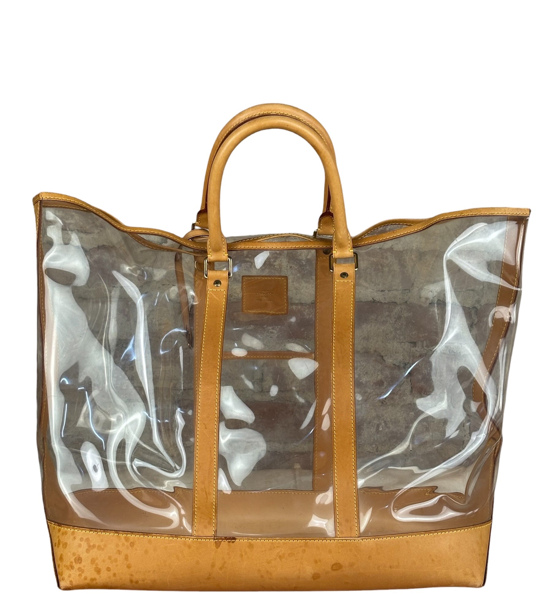 Louis Vuitton Limited Edition Transparent Vinyl Ambre Cabas Tote Bag GM