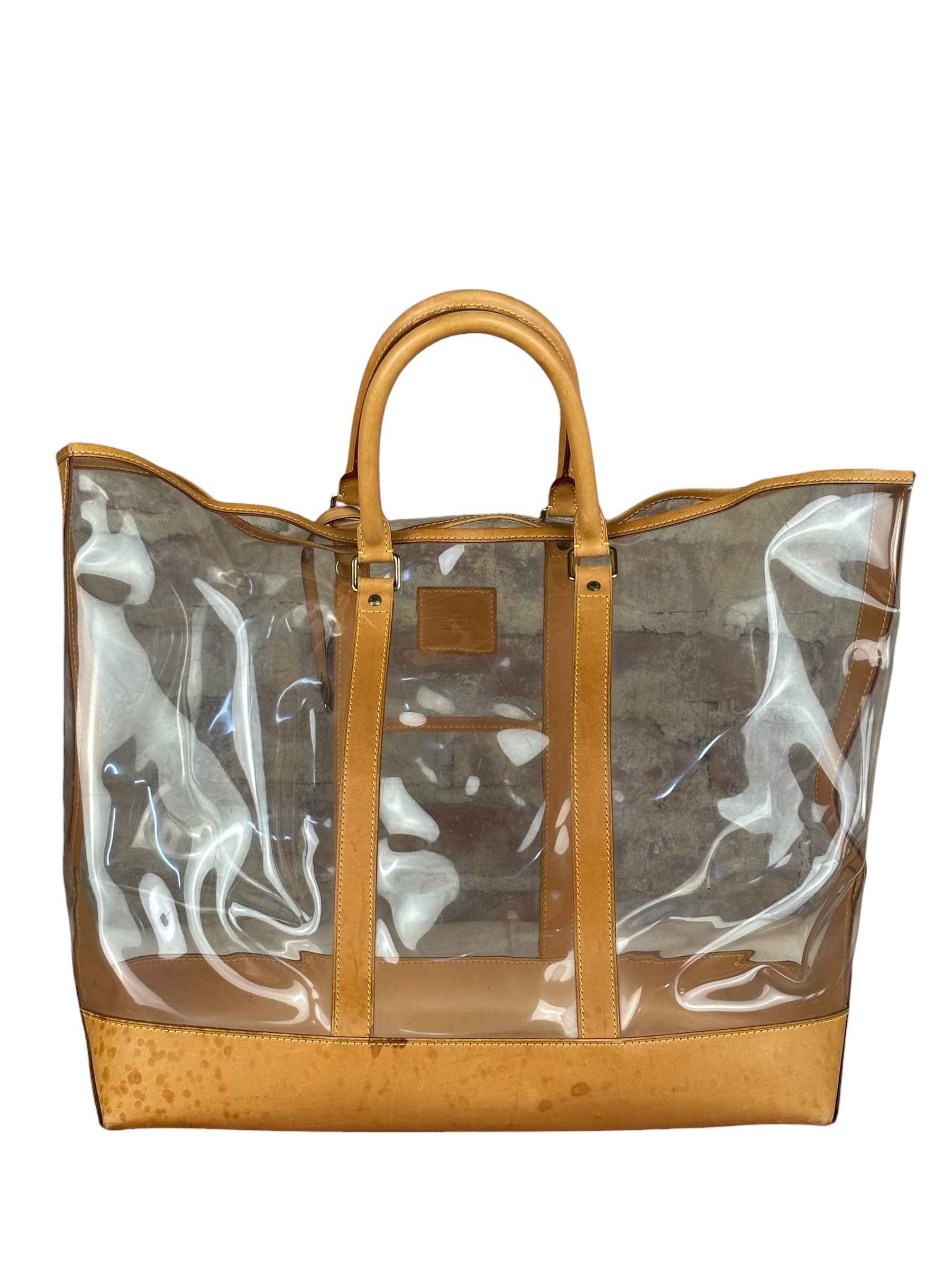 Louis Vuitton Limited Edition Transparent Vinyl Ambre Cabas Tote Bag GM
