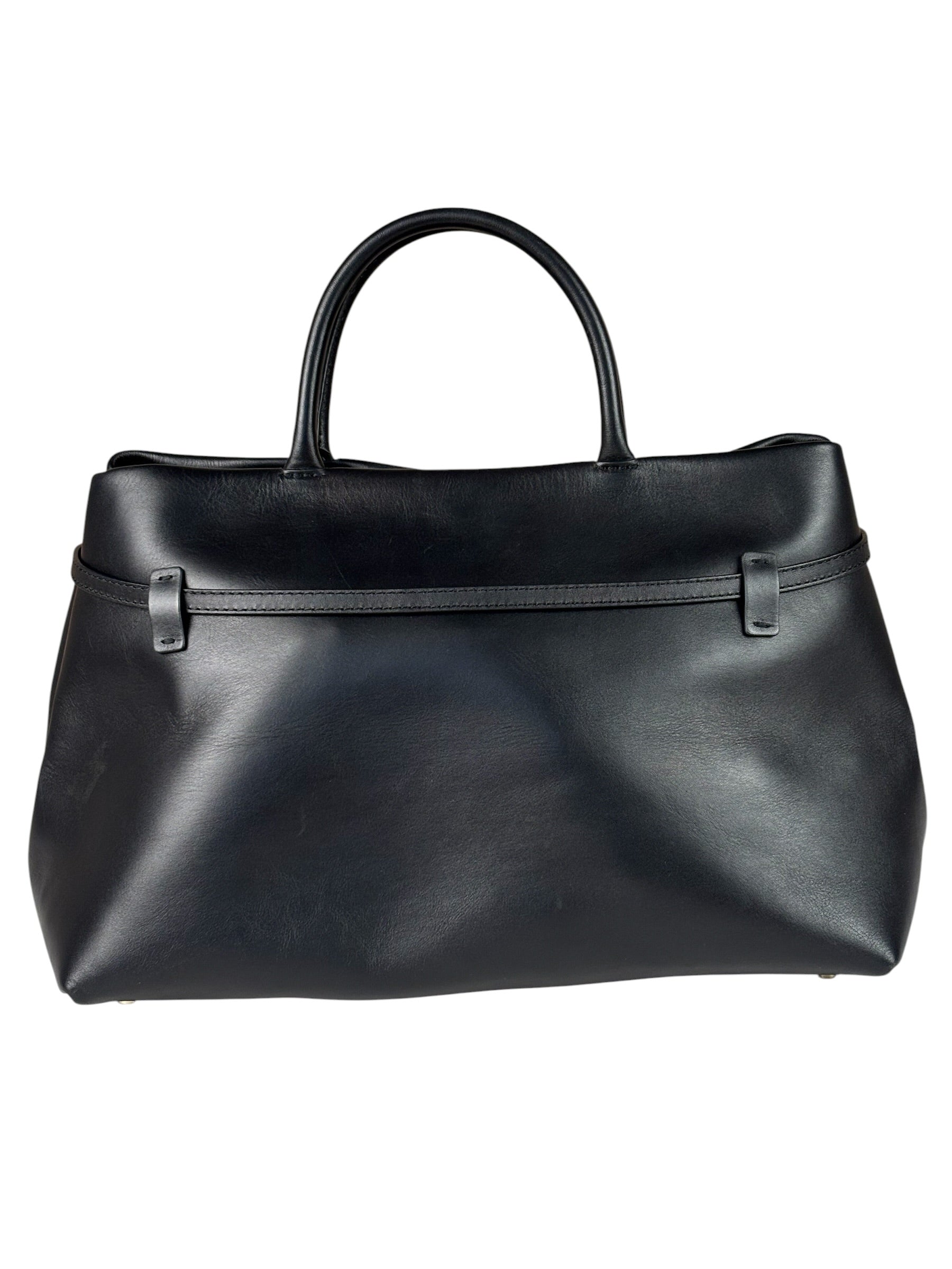 Manu Atelier Black Leather Le Cambon 35 Tote