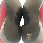 Gucci Burgundy Leather Double G Logo Loafers