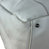 Chanel White Chocolate Bar Quilted Caviar LAX Bowler Bag 2004