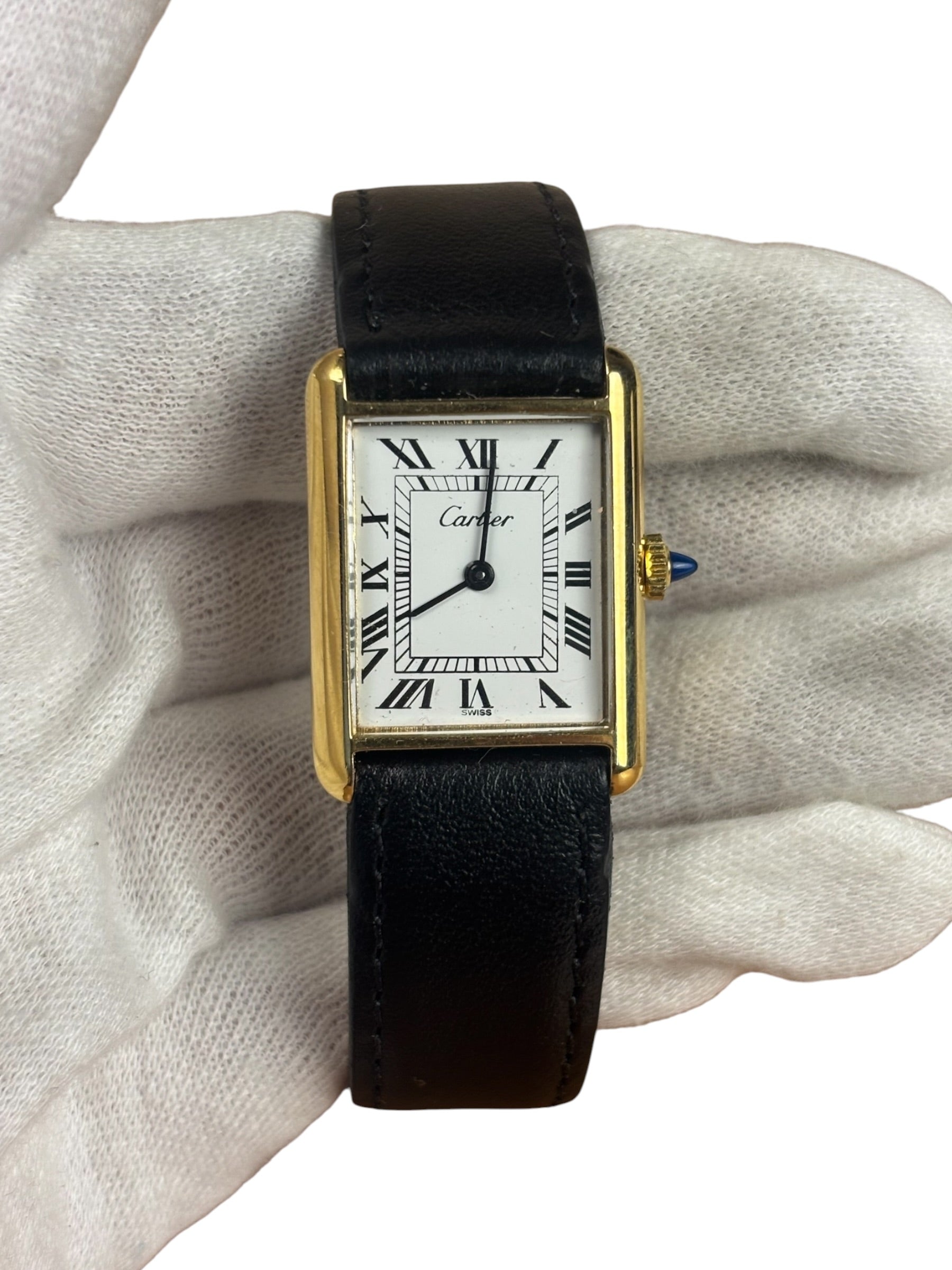 Cartier Vintage Tank White Roman Dial 1970's