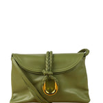 Bottega Veneta Baby Liberta Green Leather Shoulder Bag