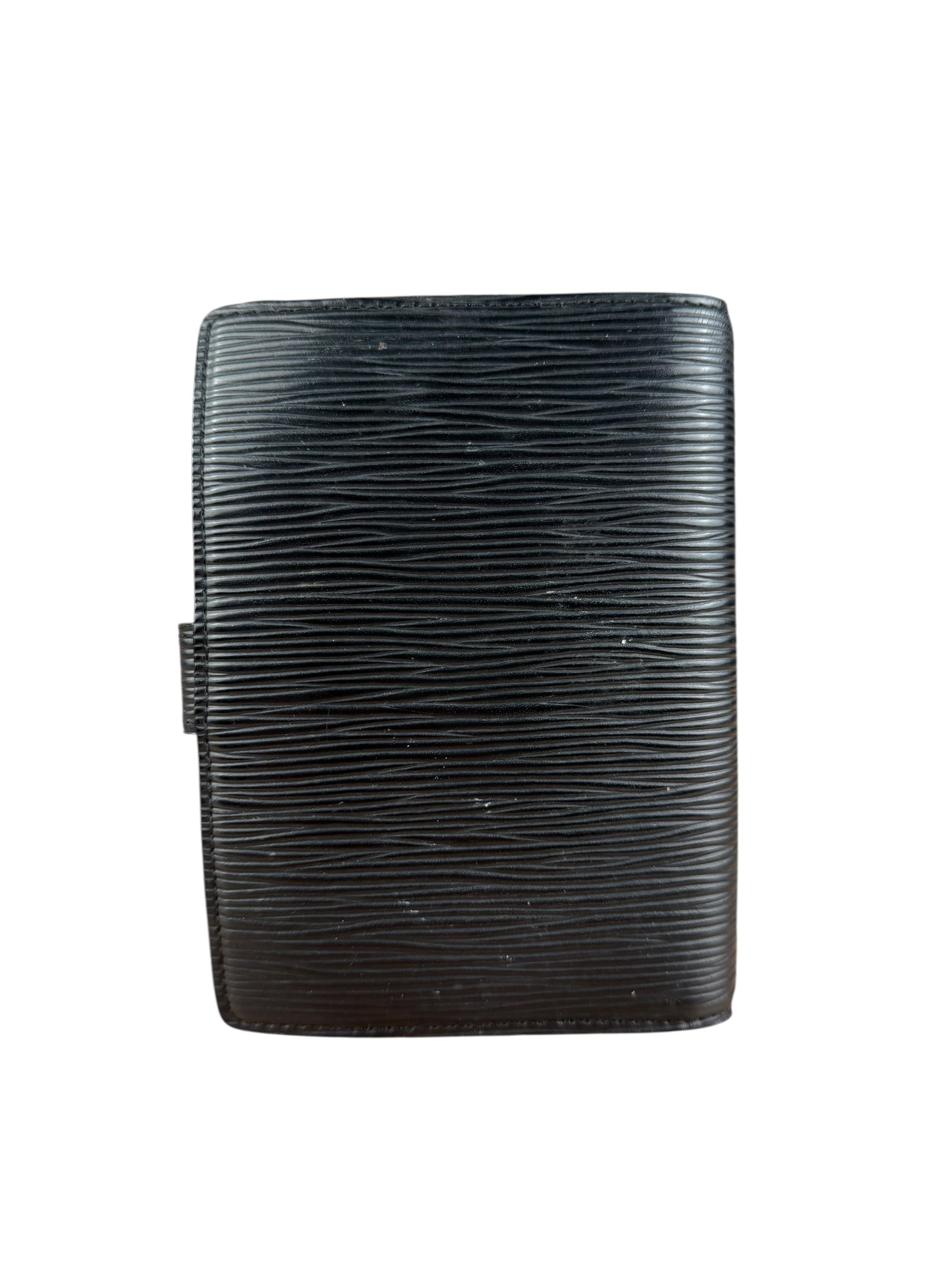 Louis Vuitton Black Epi Agenda & Silver Pen