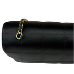 Chanel Black Satin Chocolate Bar Mini East-West Flap Bag