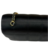 Chanel Black Satin Chocolate Bar Mini East-West Flap Bag