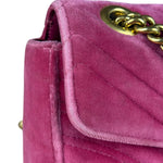 Gucci GG Marmont Pink Velour Chain Bag