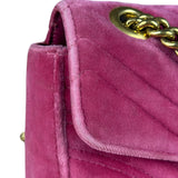 Gucci GG Marmont Pink Velour Chain Bag