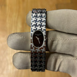 Christian Dior Black Oval Dial Steel Band