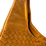 Bottega Veneta Orange/Brown Woven Leather Campana Shoulder Bag