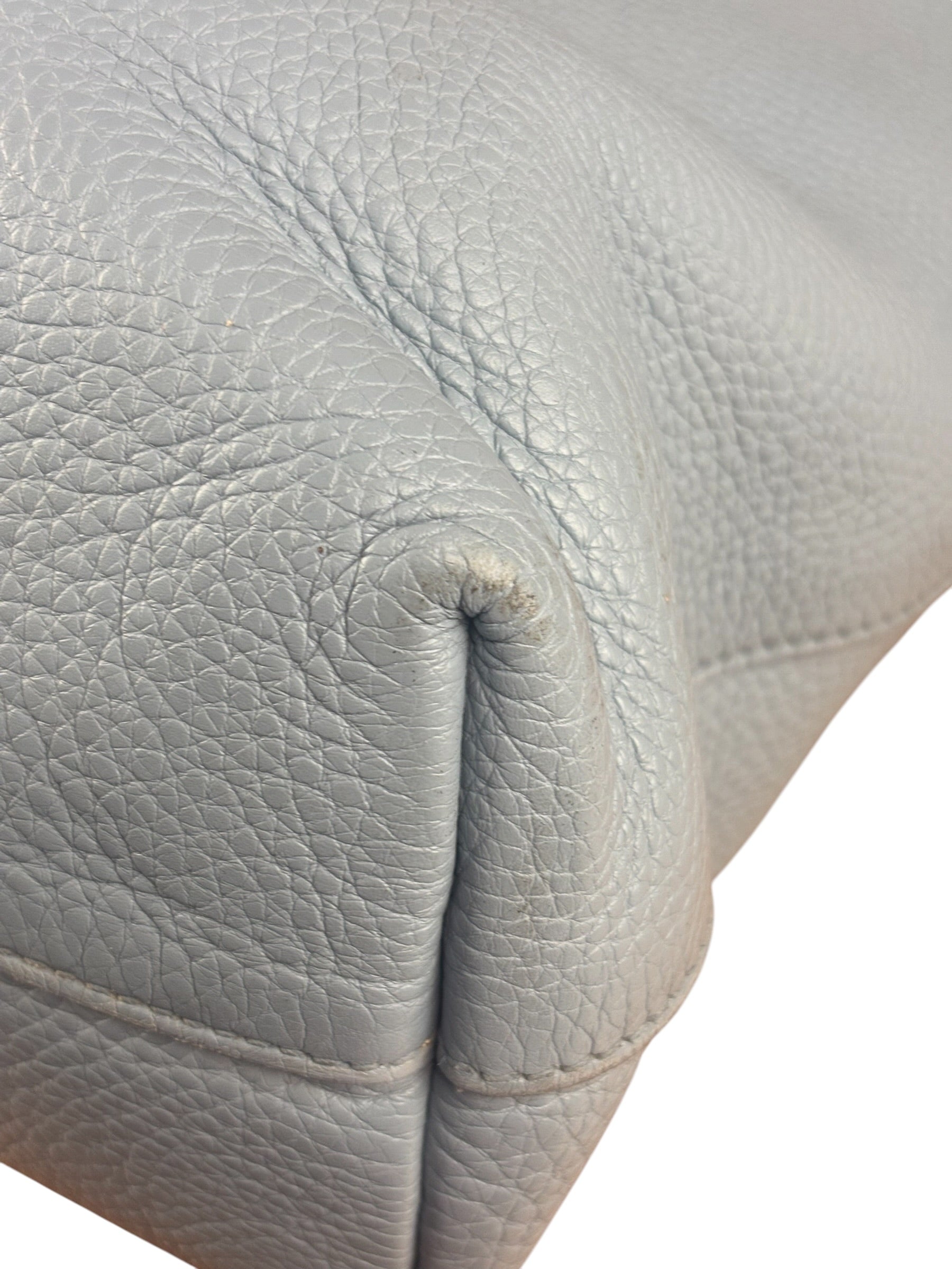 Prada Light Blue Vitello Daino Leather Tote