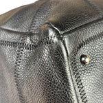 Chanel Black Quilted Leather Chocolate Bar Bowling Handbag